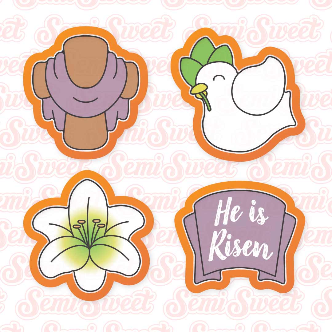 Religious Easter Mini Cookie Cutter Set | Semi Sweet Designs