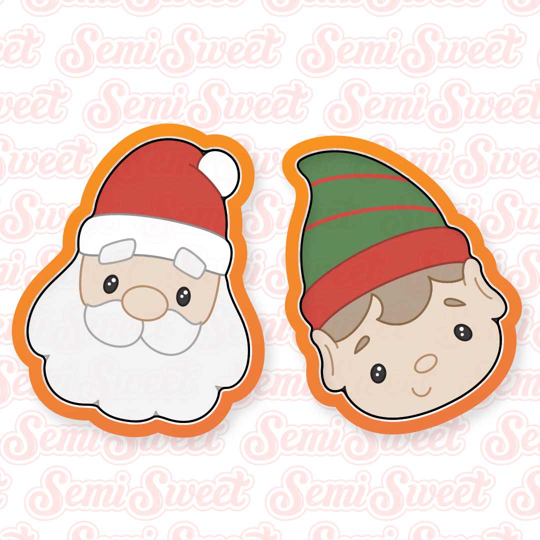 Santa & Elf Cookie Platter Set