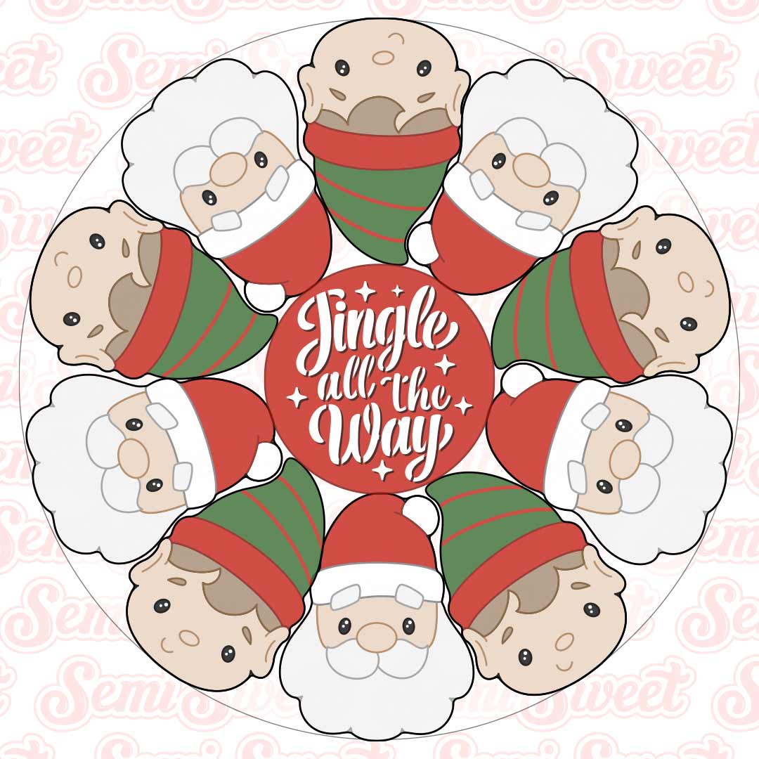 Santa & Elf Cookie Platter Set