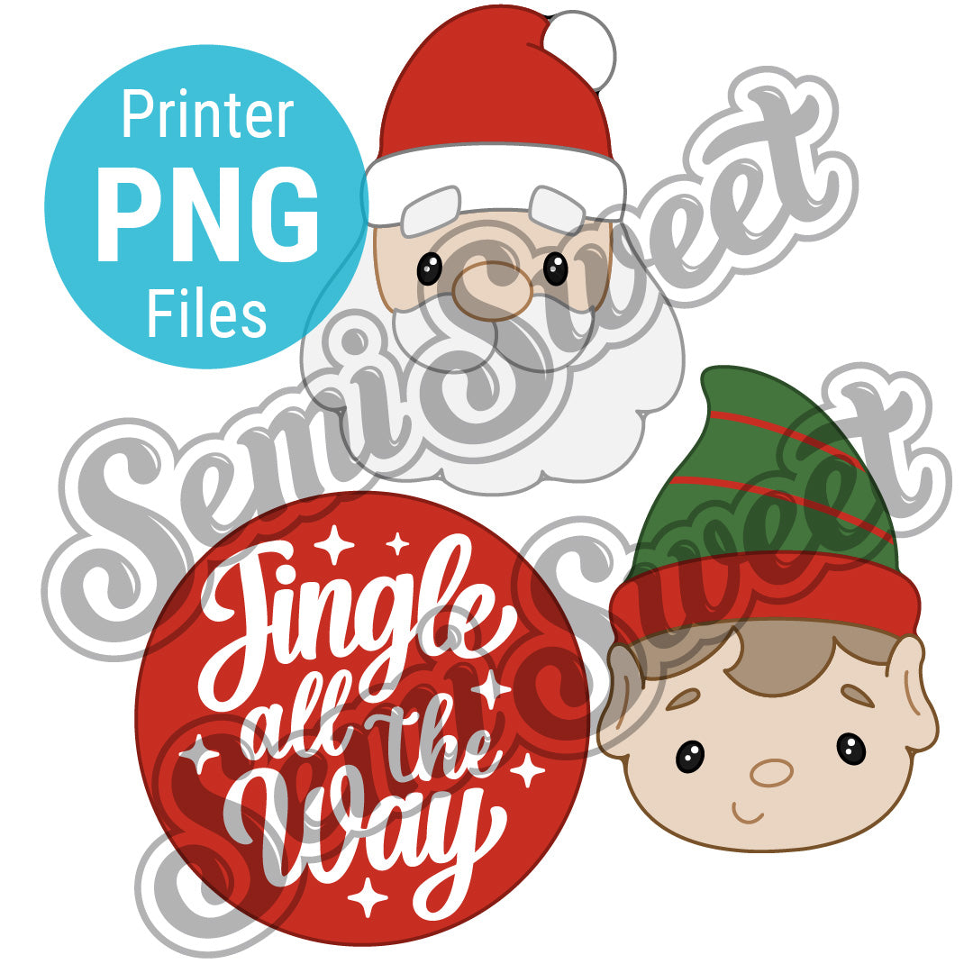 Santa Elf Platter Set - PNG Images