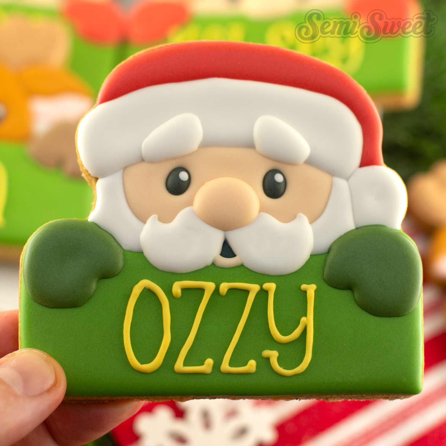 Santa Name Plaque Cookie Cutter