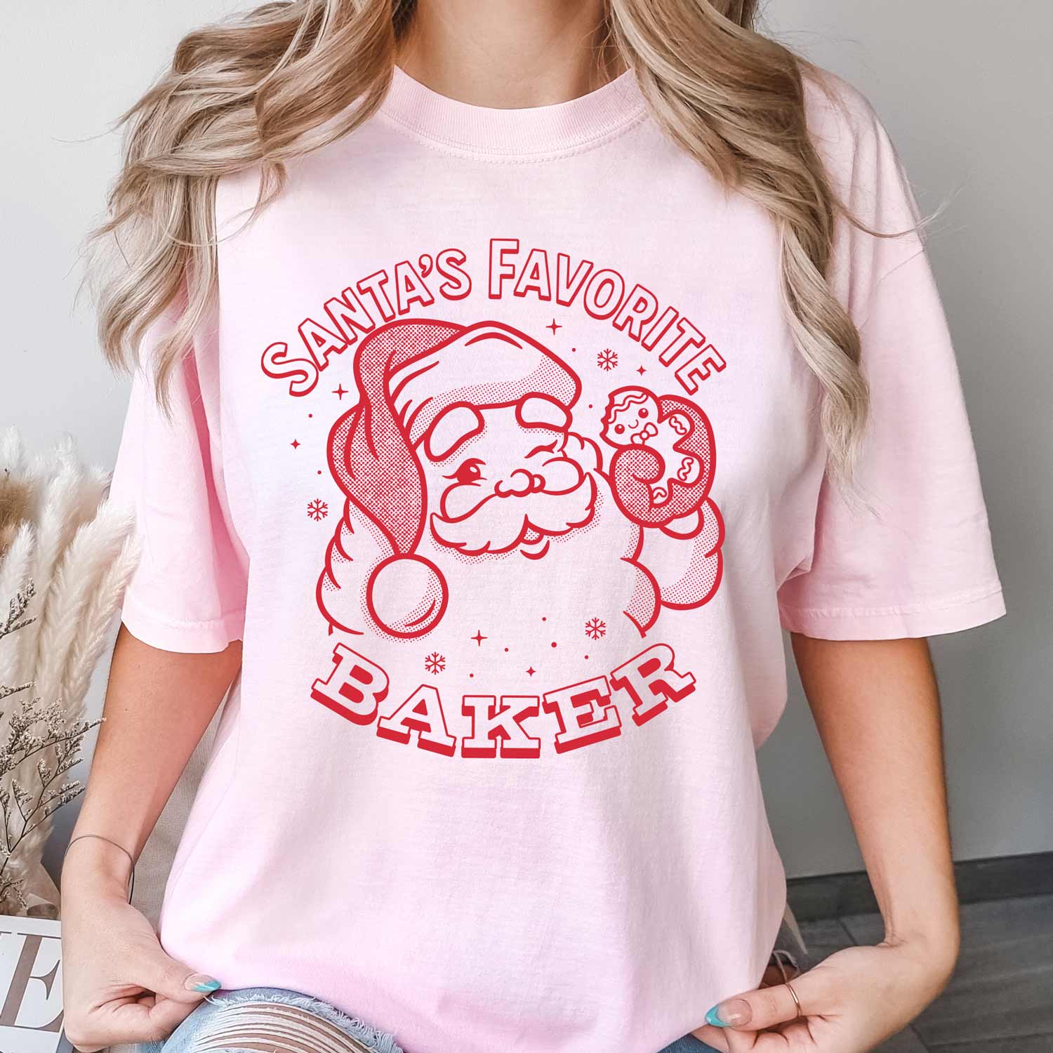 Santa's Favorite Baker (Red Ink) Unisex T-Shirt
