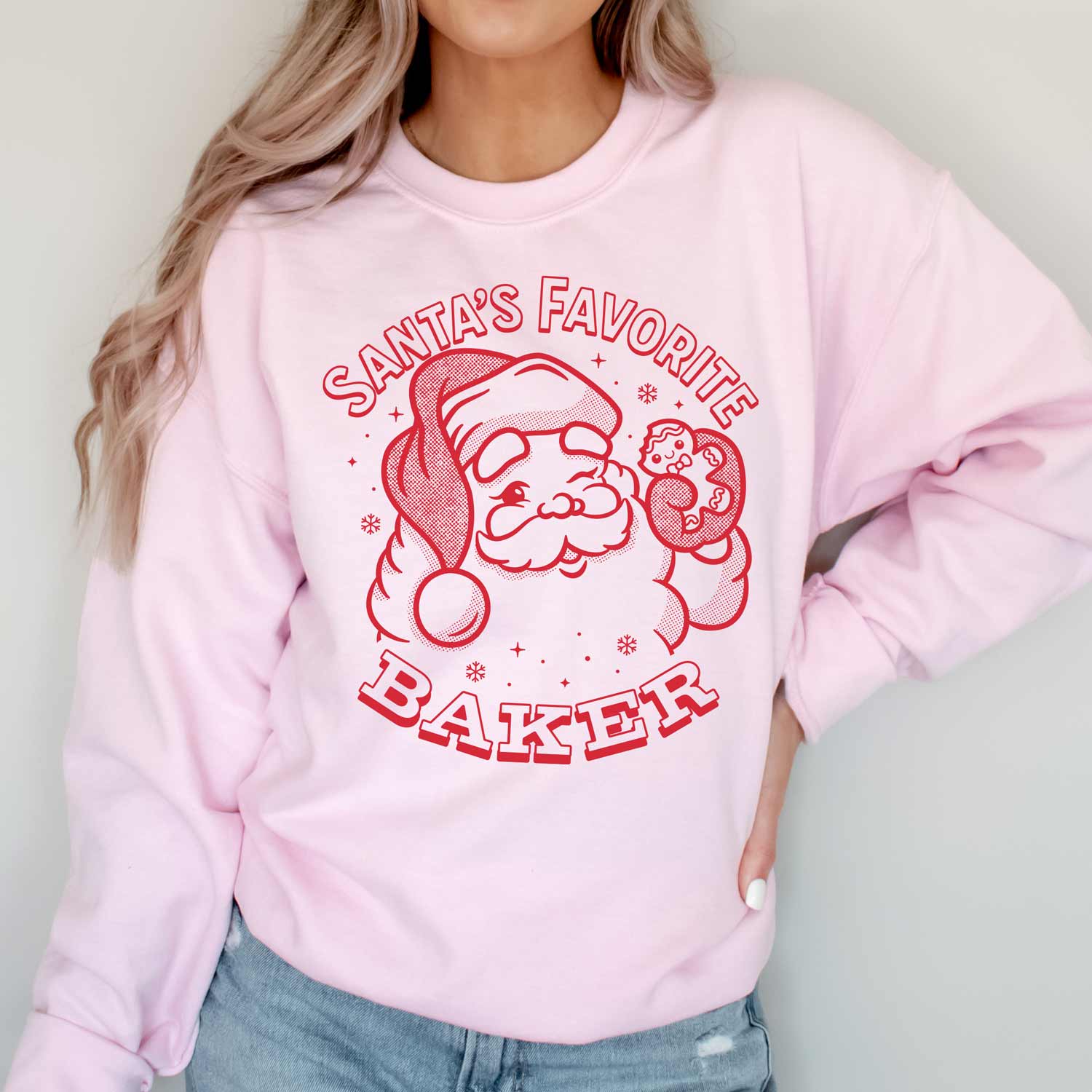 Santa's Favorite Baker (Red Ink) Unisex Sweatshirt