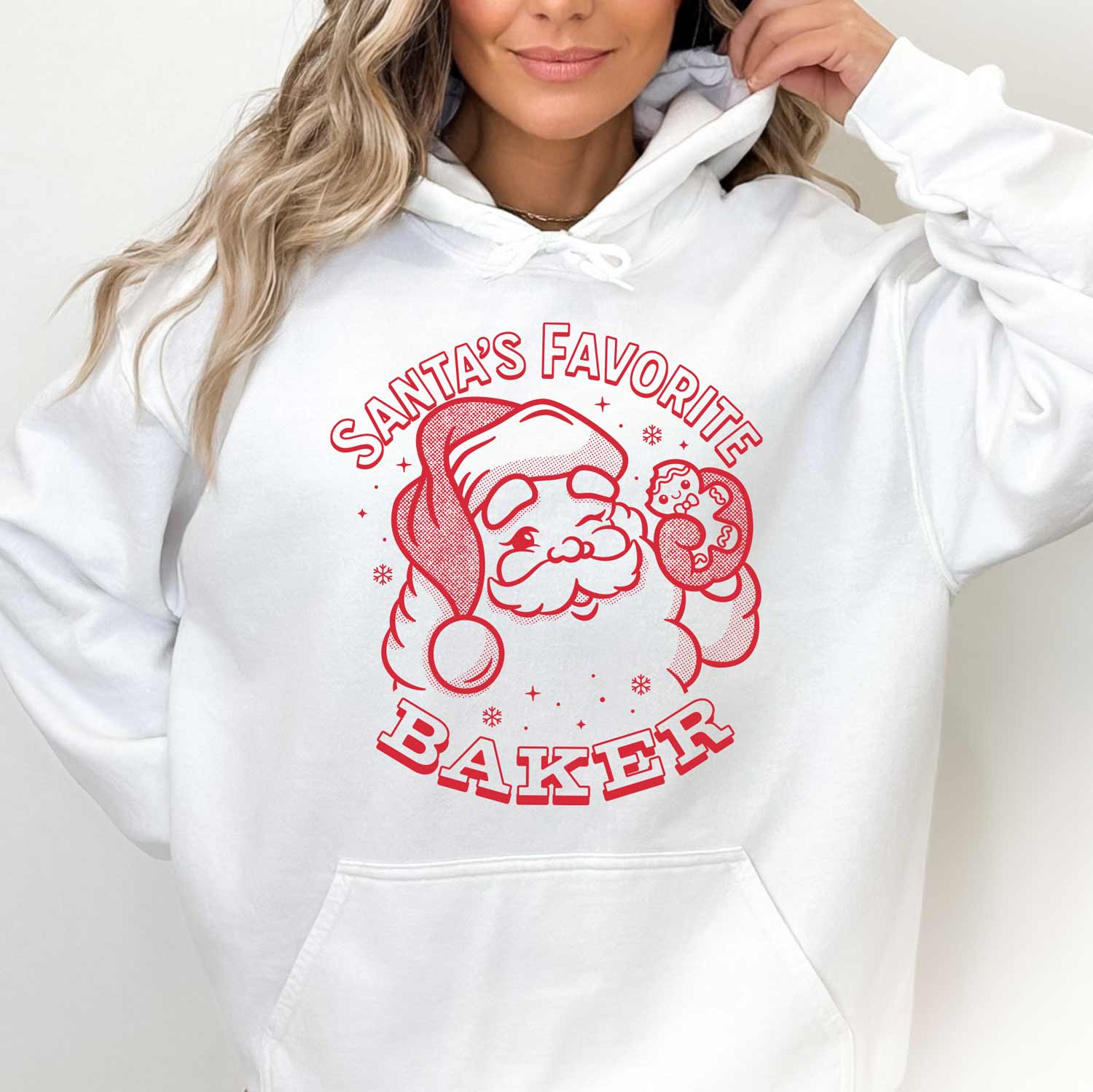 Santa's Favorite Baker (Red Ink) Unisex Hoodie