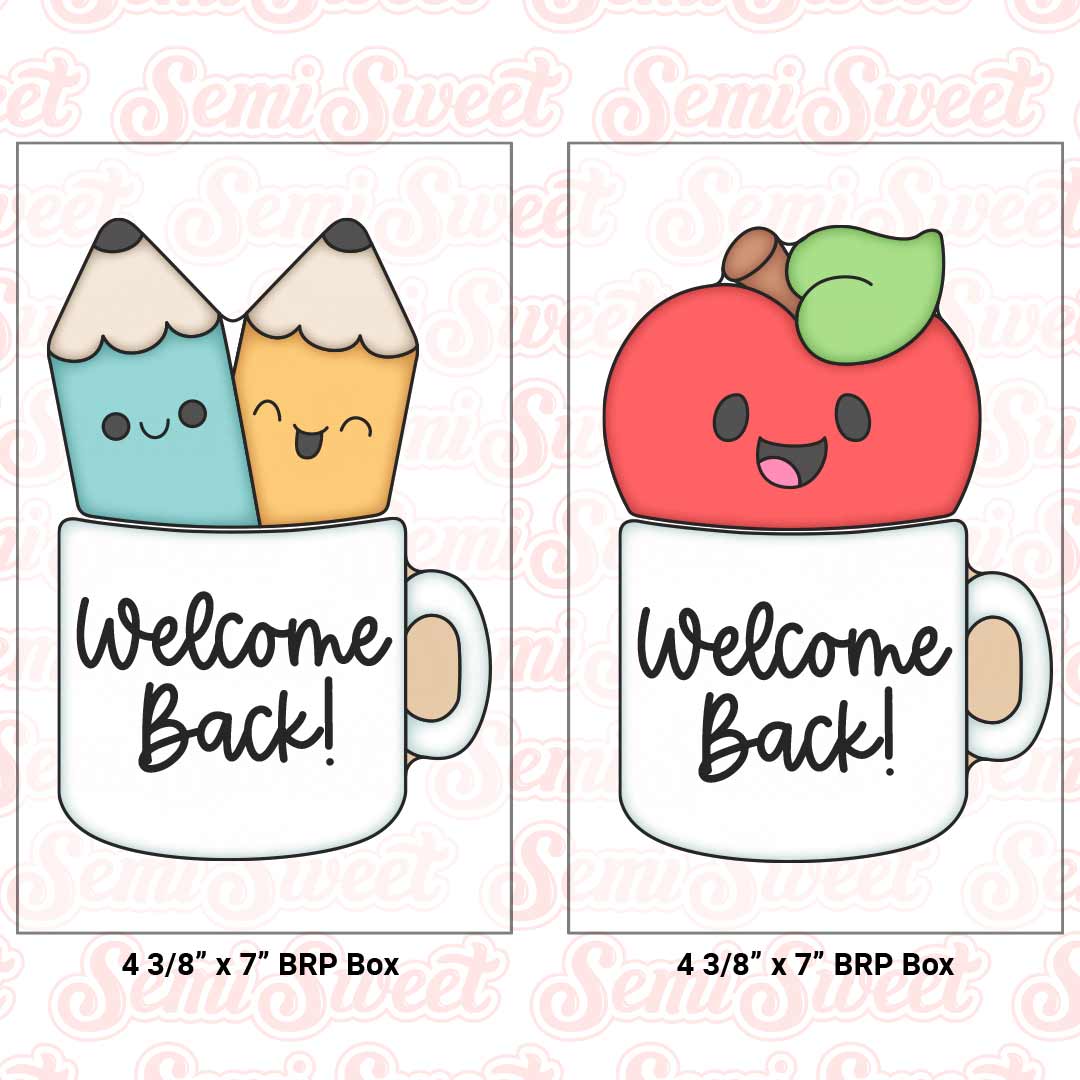 3-Pc School Mug Cookie Cutter Set