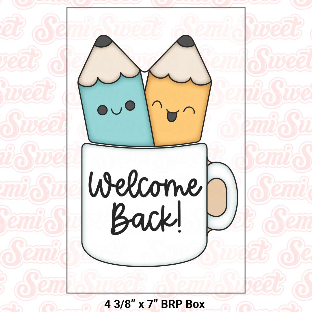 2-Pc School Pencil Mug Cookie Cutter Set