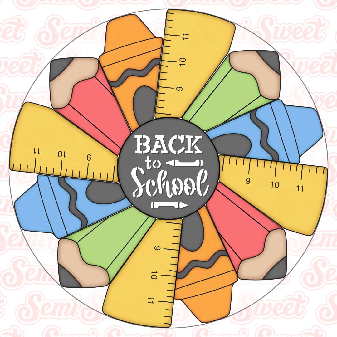 Overlapping School Ruler Cookie Cutter