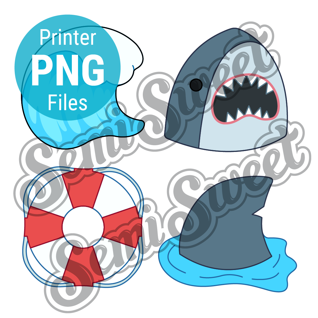Shark Set - PNG Images | Semi Sweet Designs