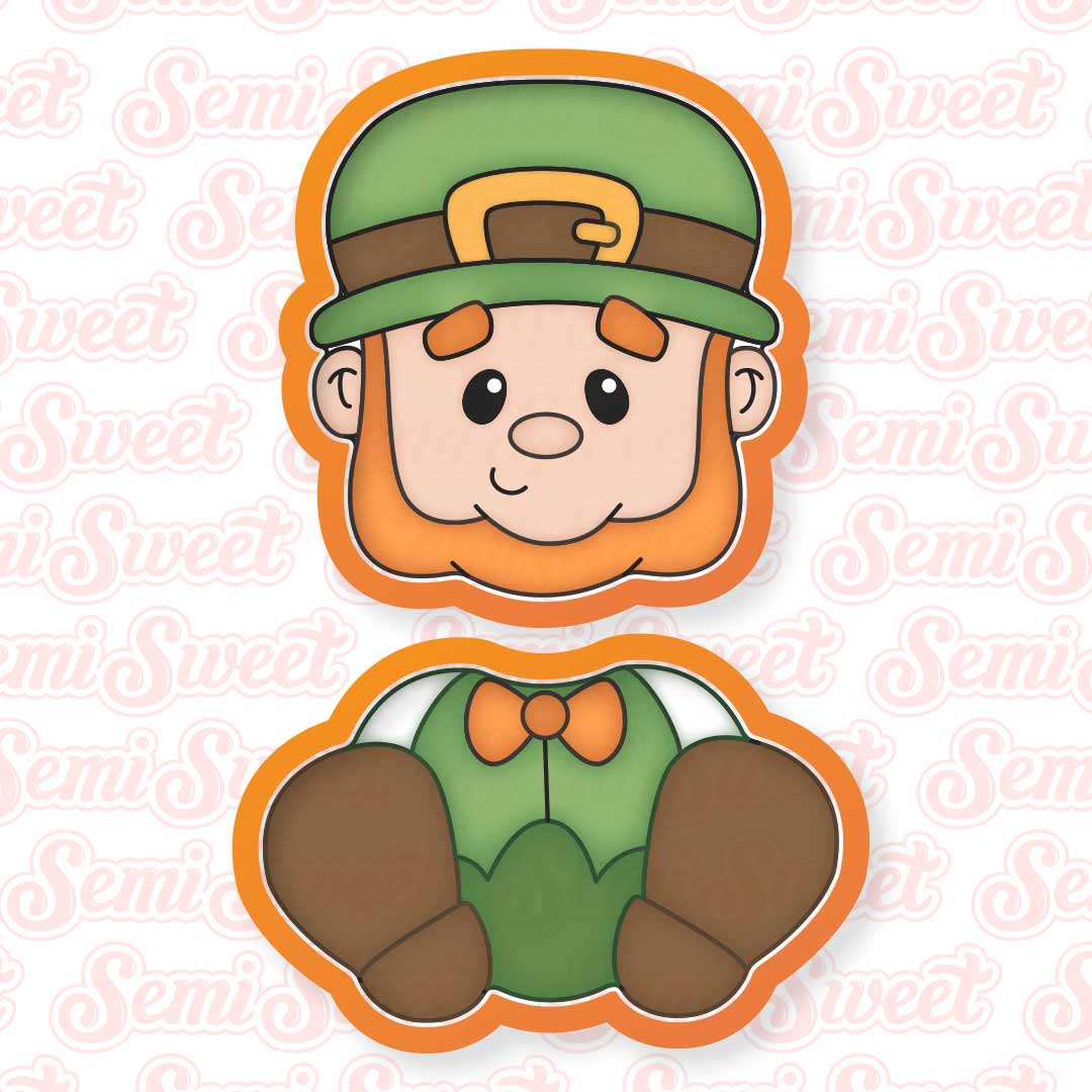 2-Piece Sitting Leprechaun Cookie Cutter Set