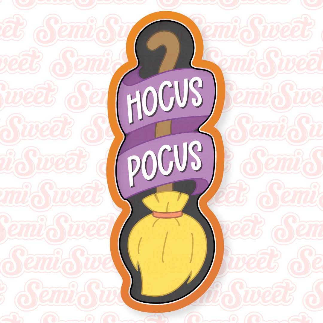 Skinny Banner Broom Cookie Cutter