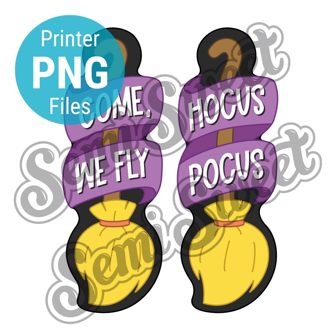 Skinny Banner Broom - PNG Images | Semi Sweet Designs