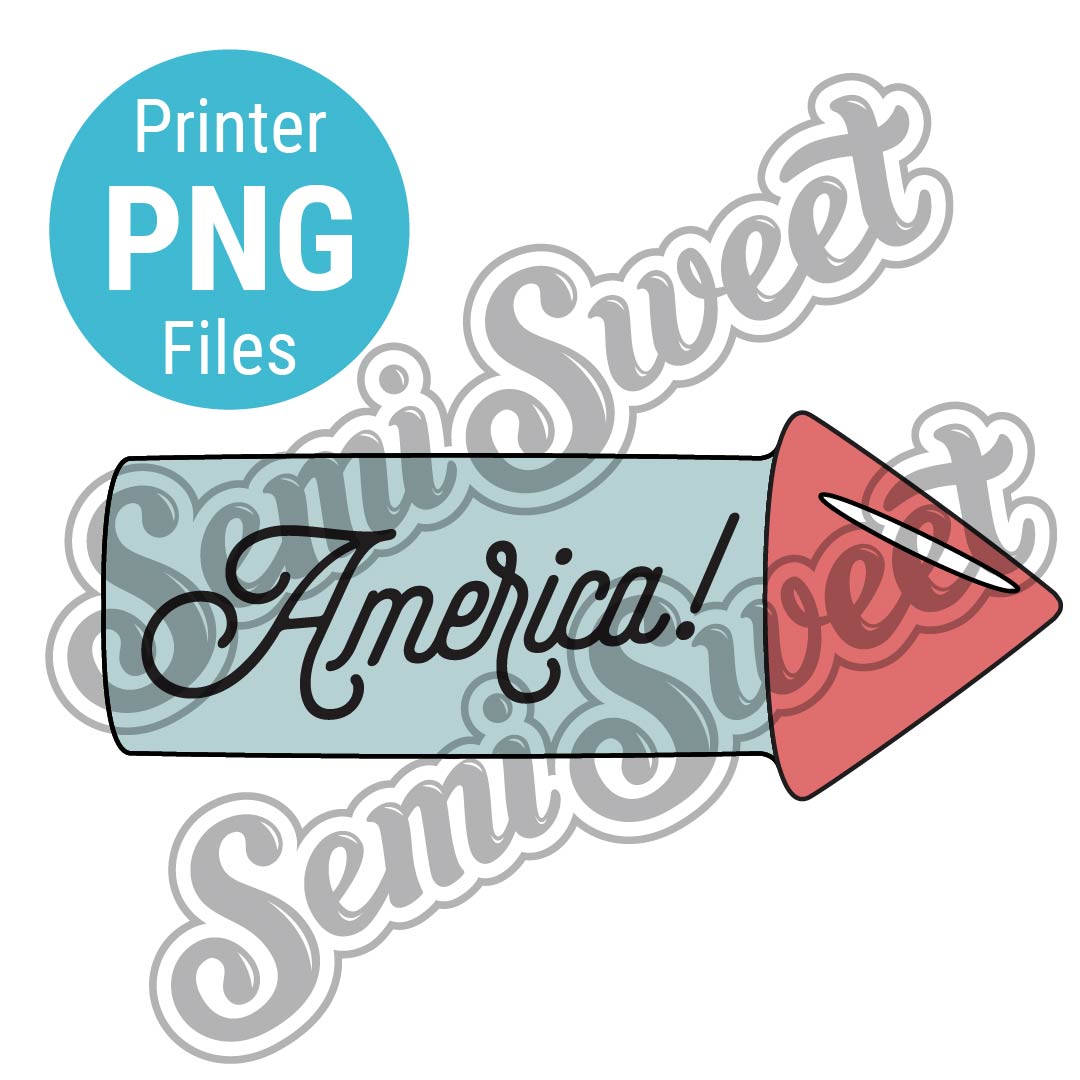 Skinny Rocket Firework- PNG Image | Semi Sweet Designs