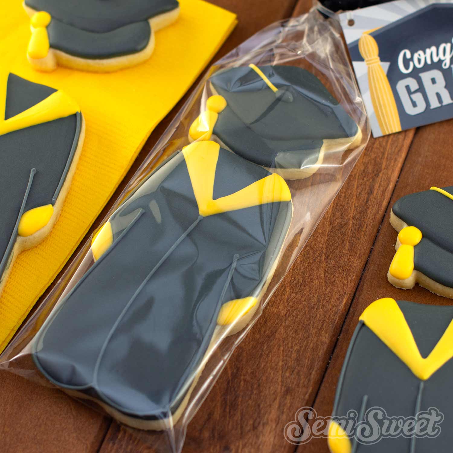 Skinny Graduation Cap & Gown Cookie Cutter Set