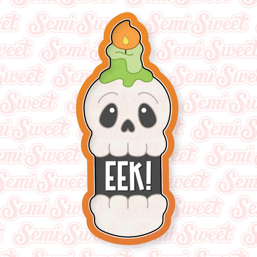 Skinny Skull Candle Cookie Cutter