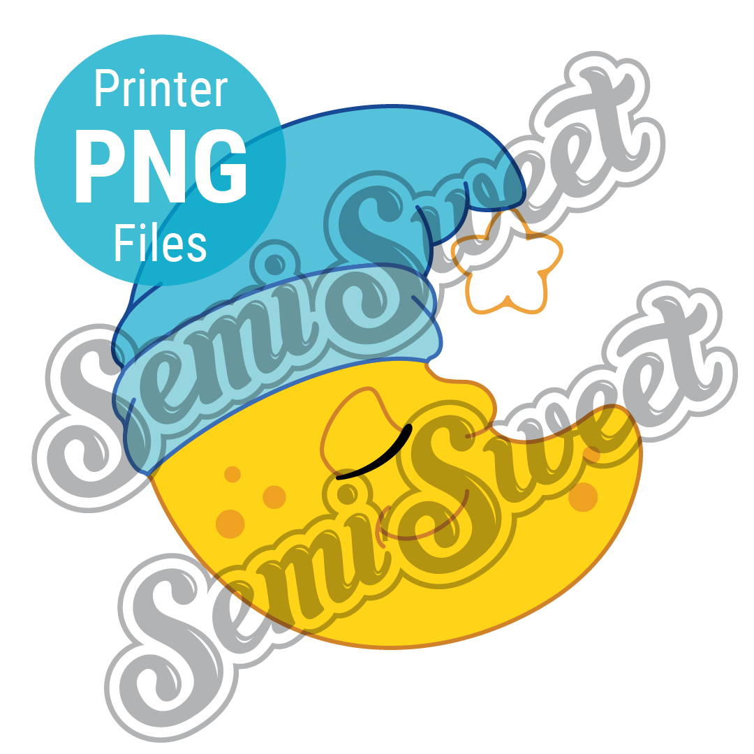 Sleeping Moon - PNG Images | Semi Sweet Designs