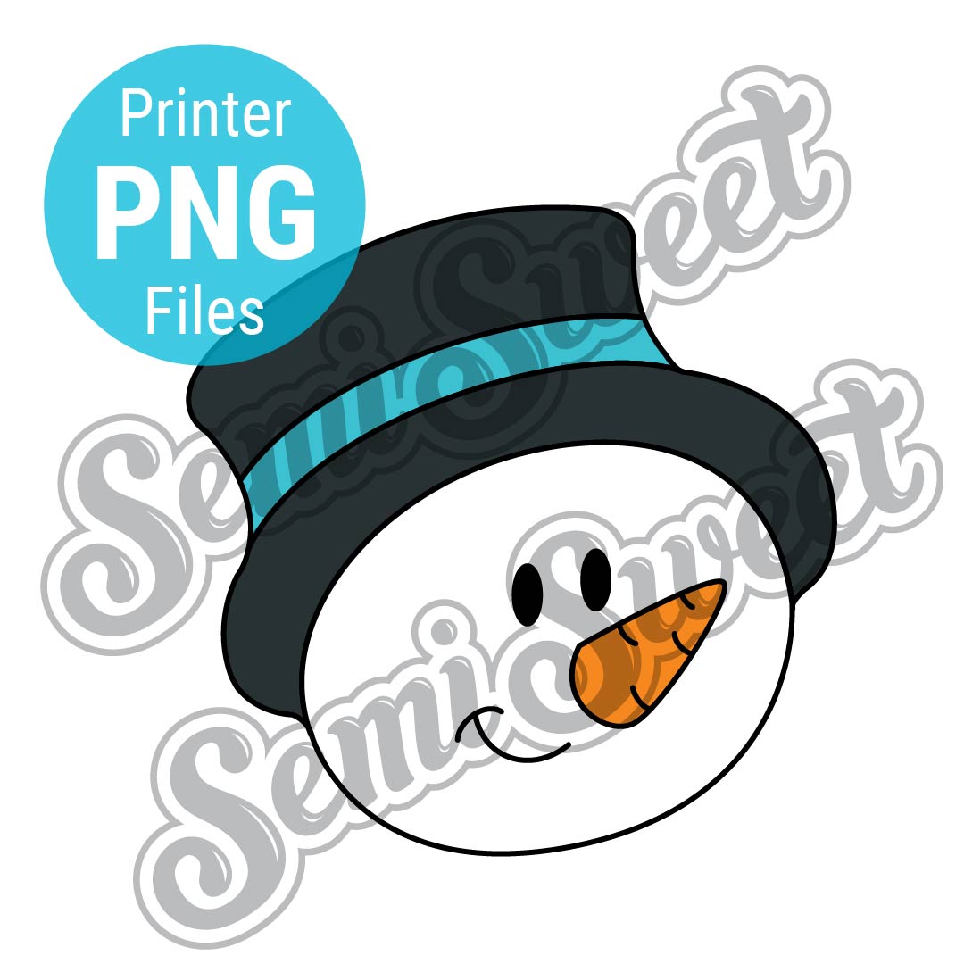 Snowman Head Cookie Cutter - PNG Images | Semi Sweet Designs
