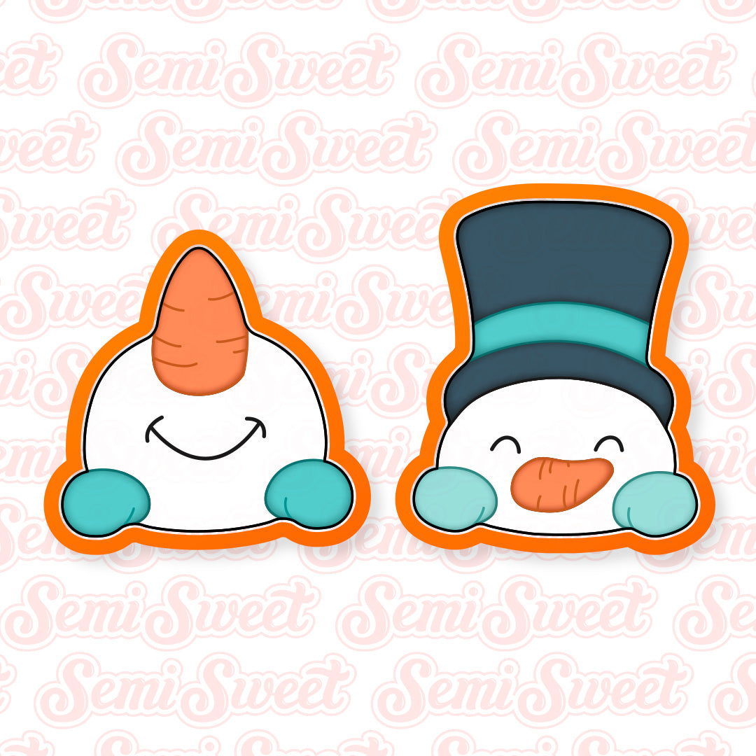 Snowman Heads Platter Cookie Cutter Set