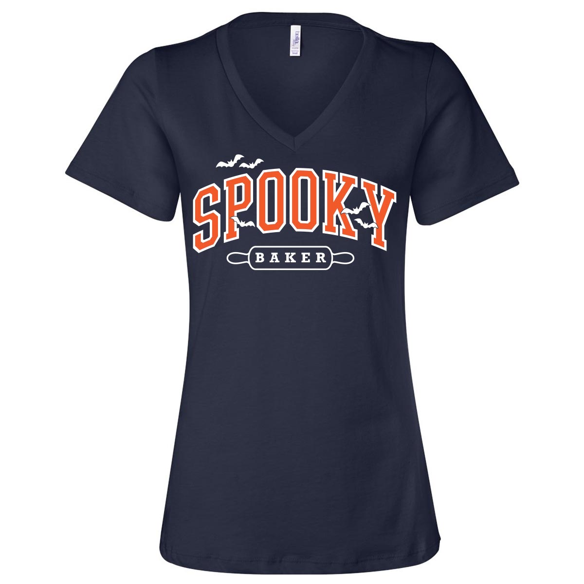 Spooky Baker Ladies V-Neck T-Shirt