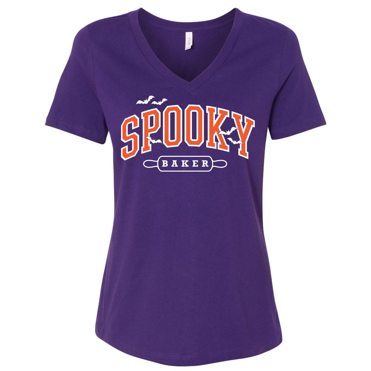 Spooky Baker Ladies V-Neck T-Shirt