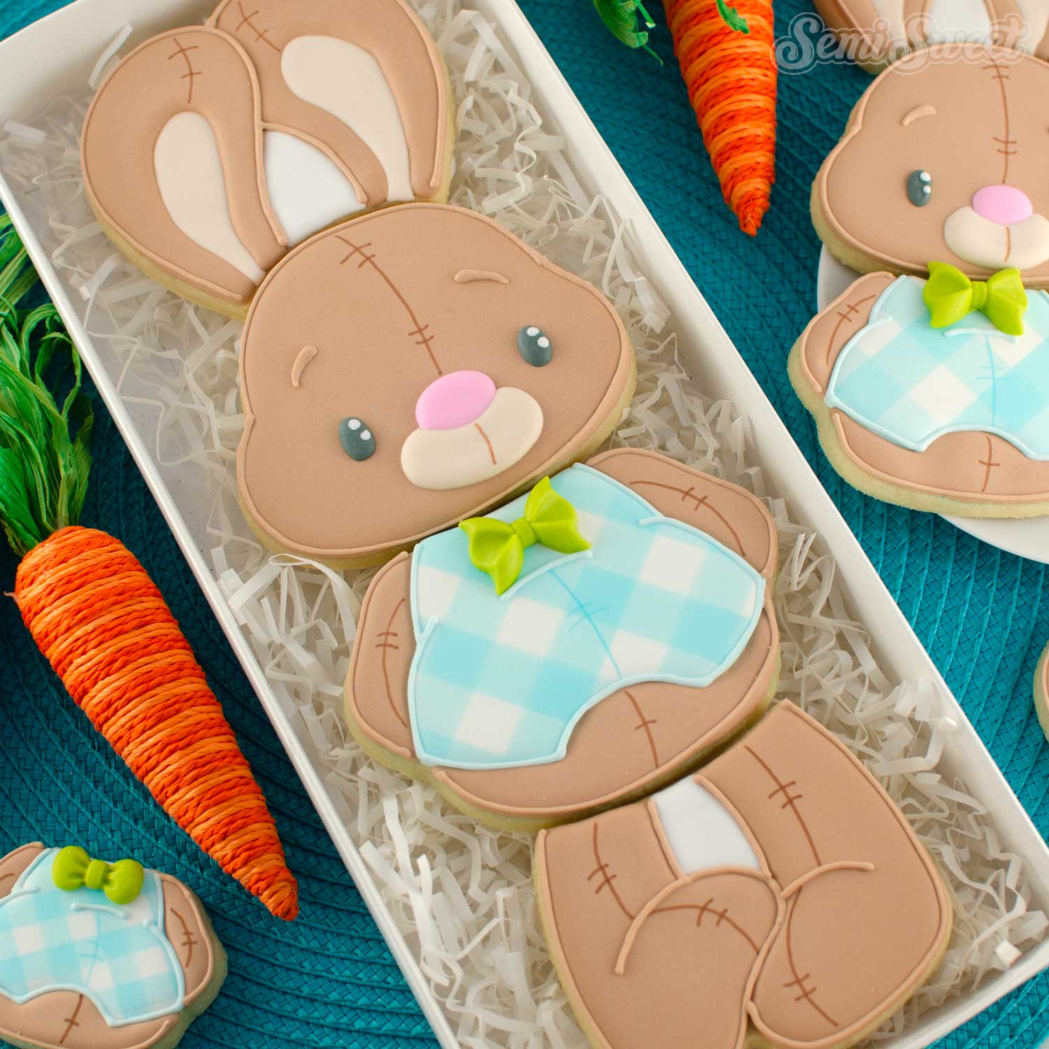 2-Piece Stackable Bunny Head & Ears Only Cookie Cutter Set