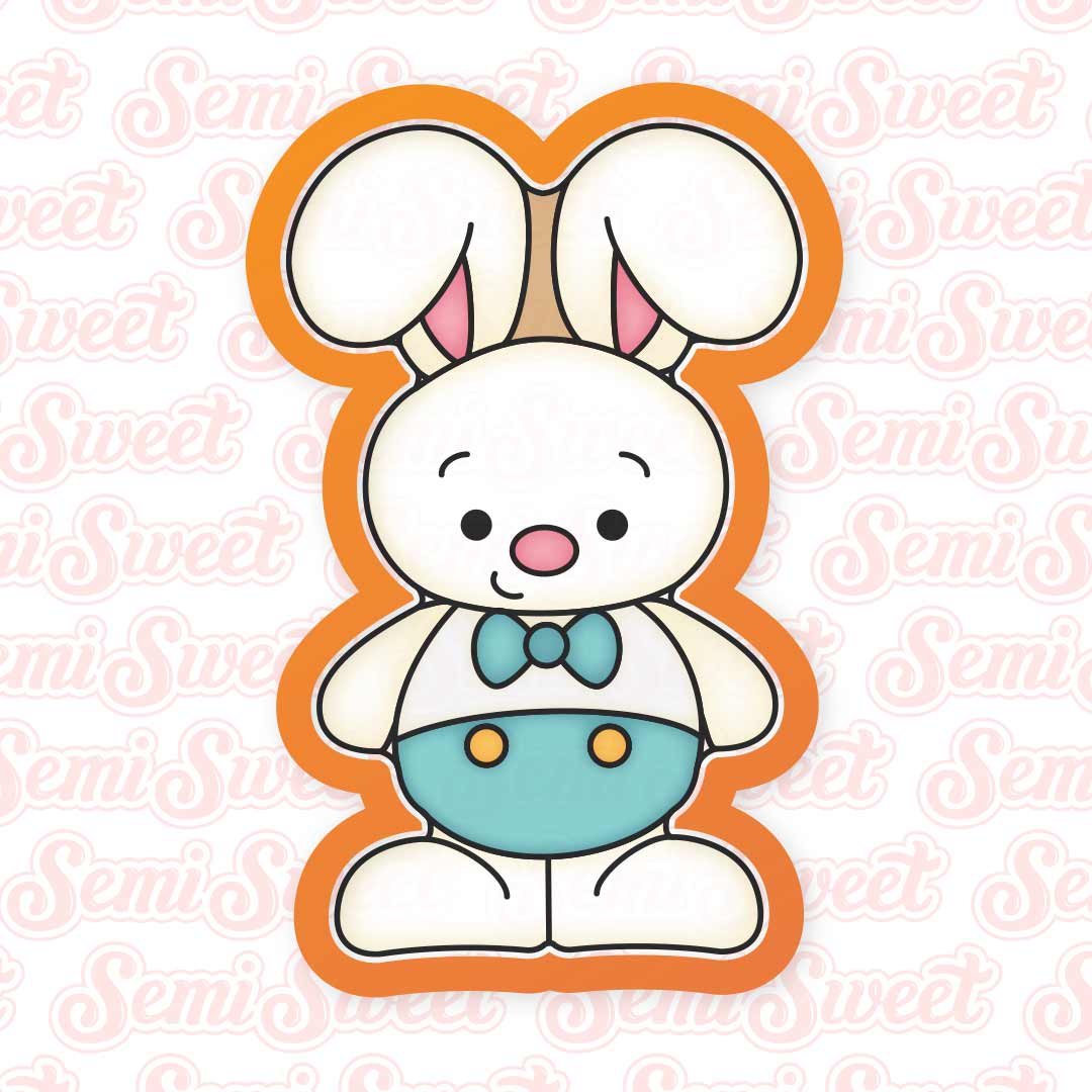 Standing Bunny Boy Cookie Cutter | Semi Sweet Designs