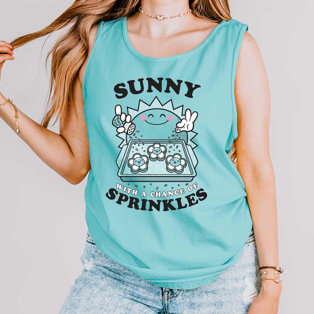 Sunny with a Chance of Sprinkles Unisex Tank Top