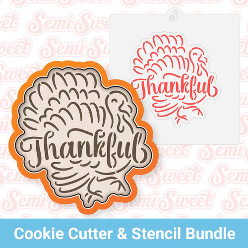 Thankful Turkey Cookie Cutter & Stencil Bundle