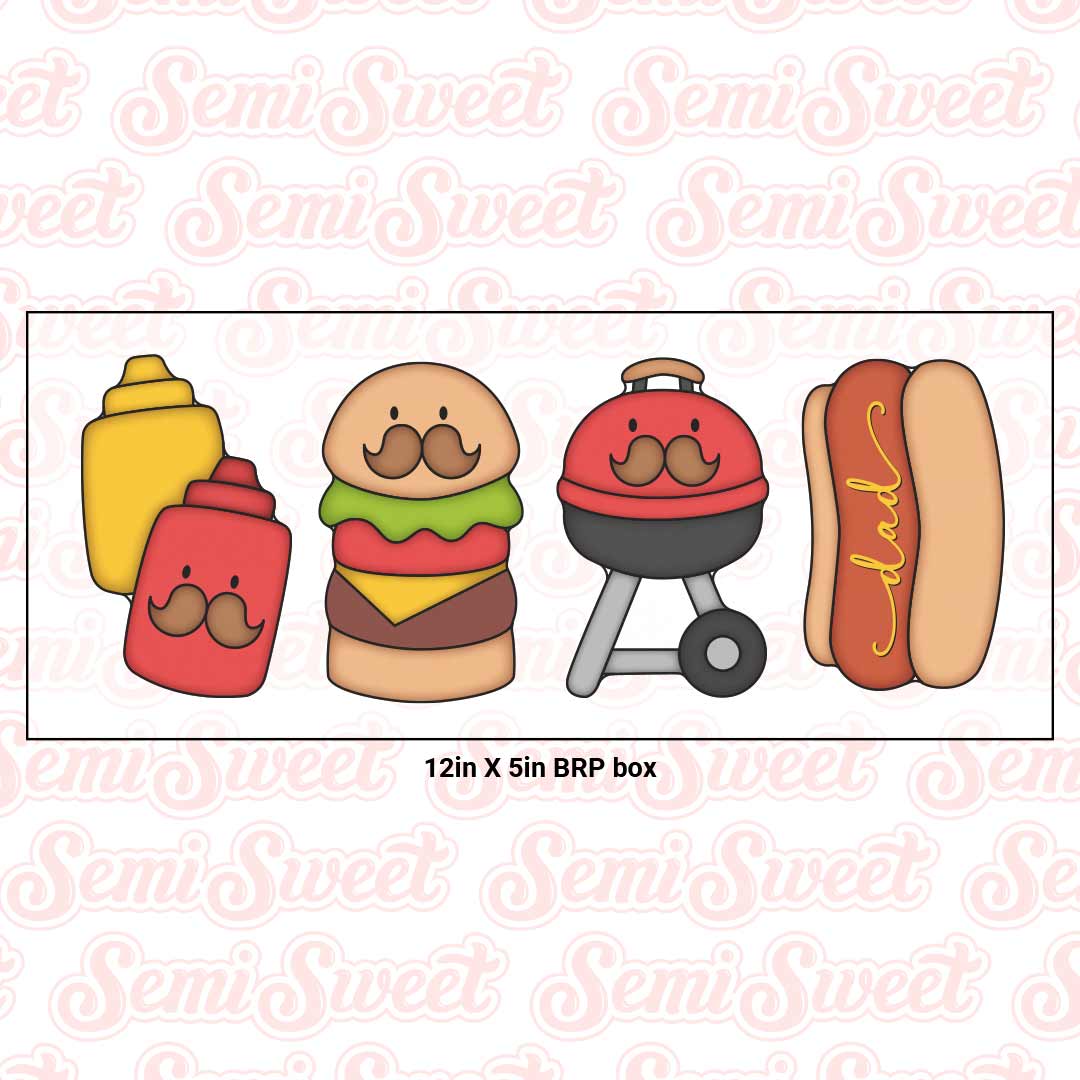 Thin Barbecue Cookie Cutter Set