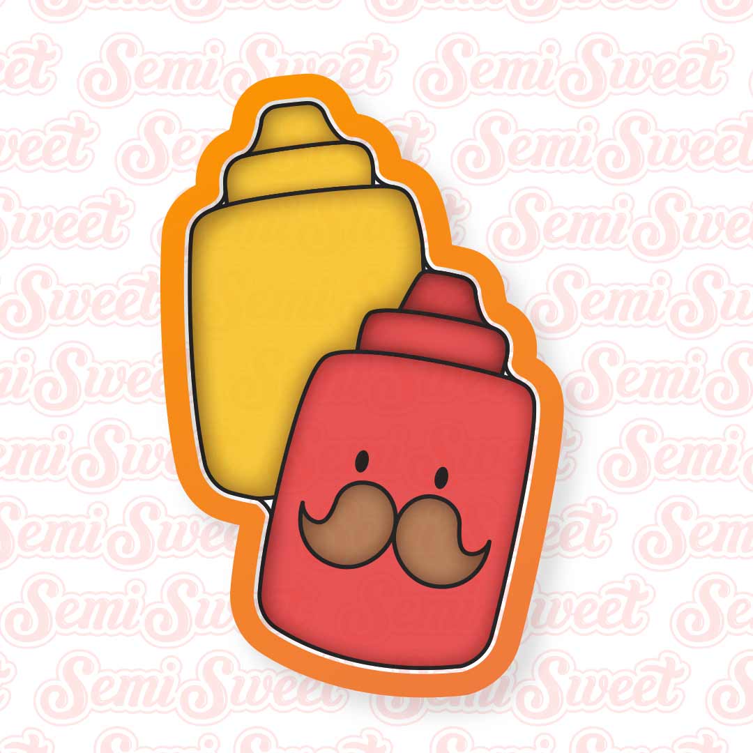 condiment ketchup mustard cookie cutter