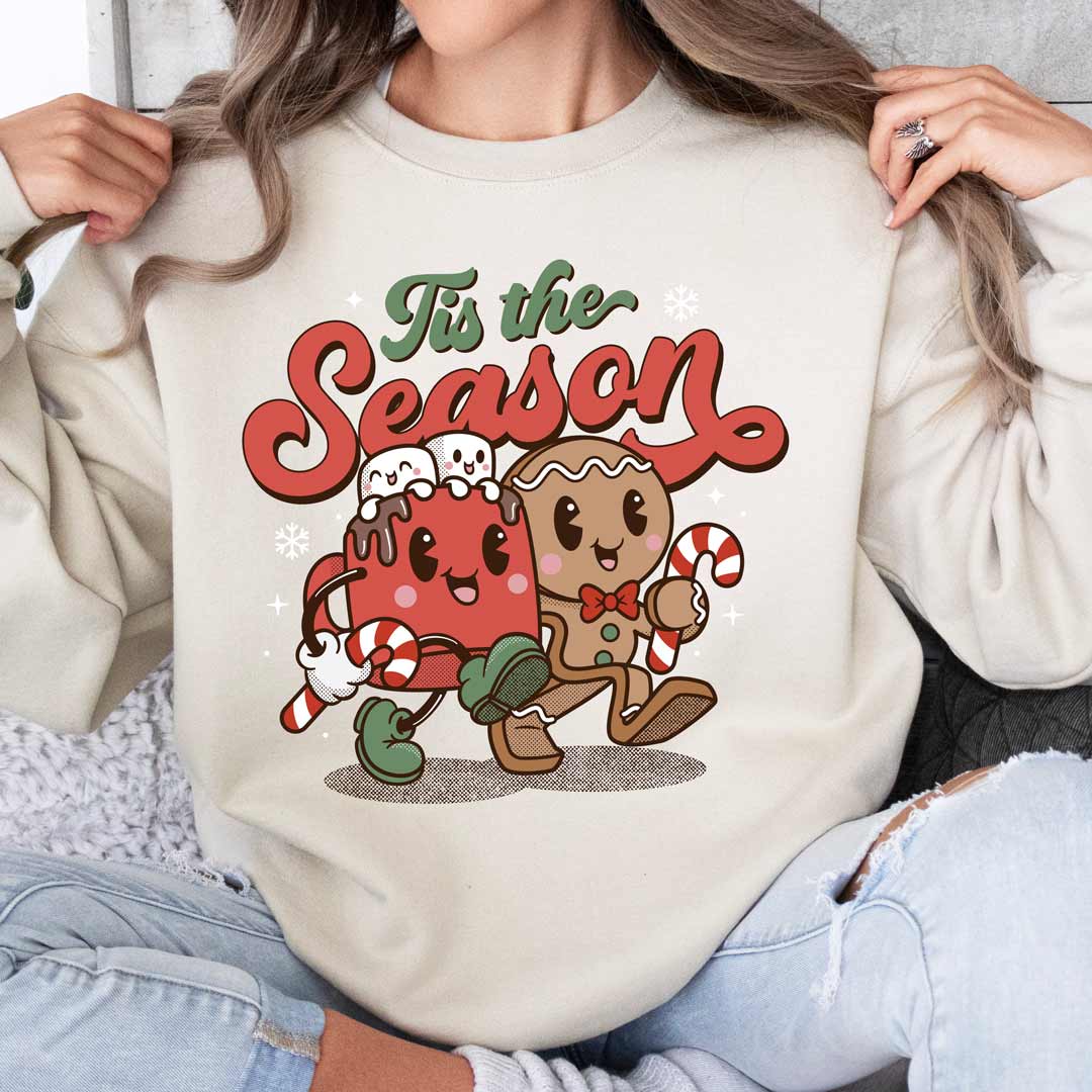 Tis the Season Gingerbread Hot Cocoa Unisex Sweatshirt