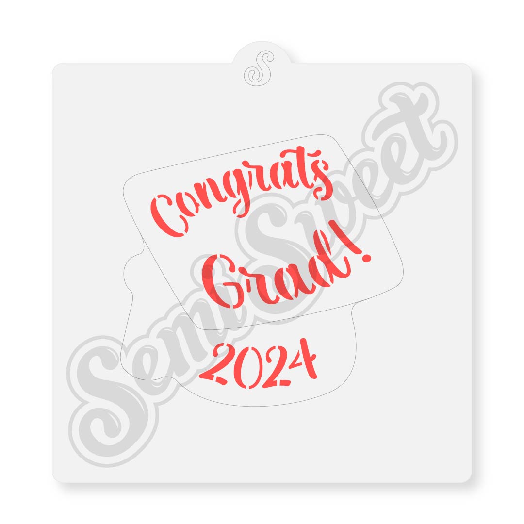 Congrats Grad 2024 Stencil