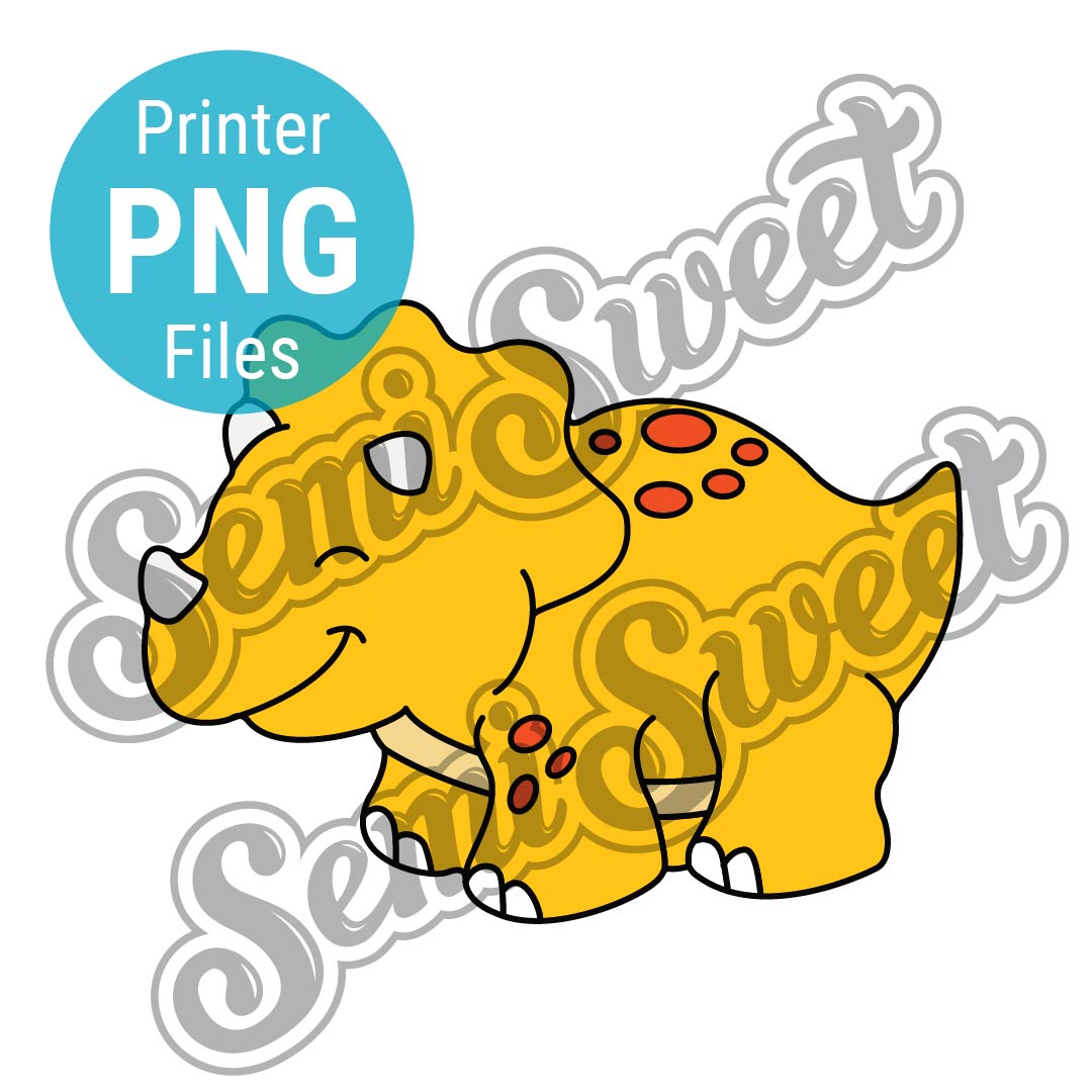 Triceratops Dinosaur - PNG Images | Semi Sweet Designs