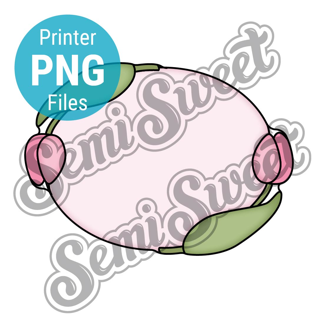 Tulip Oval Plaque - PNG Images