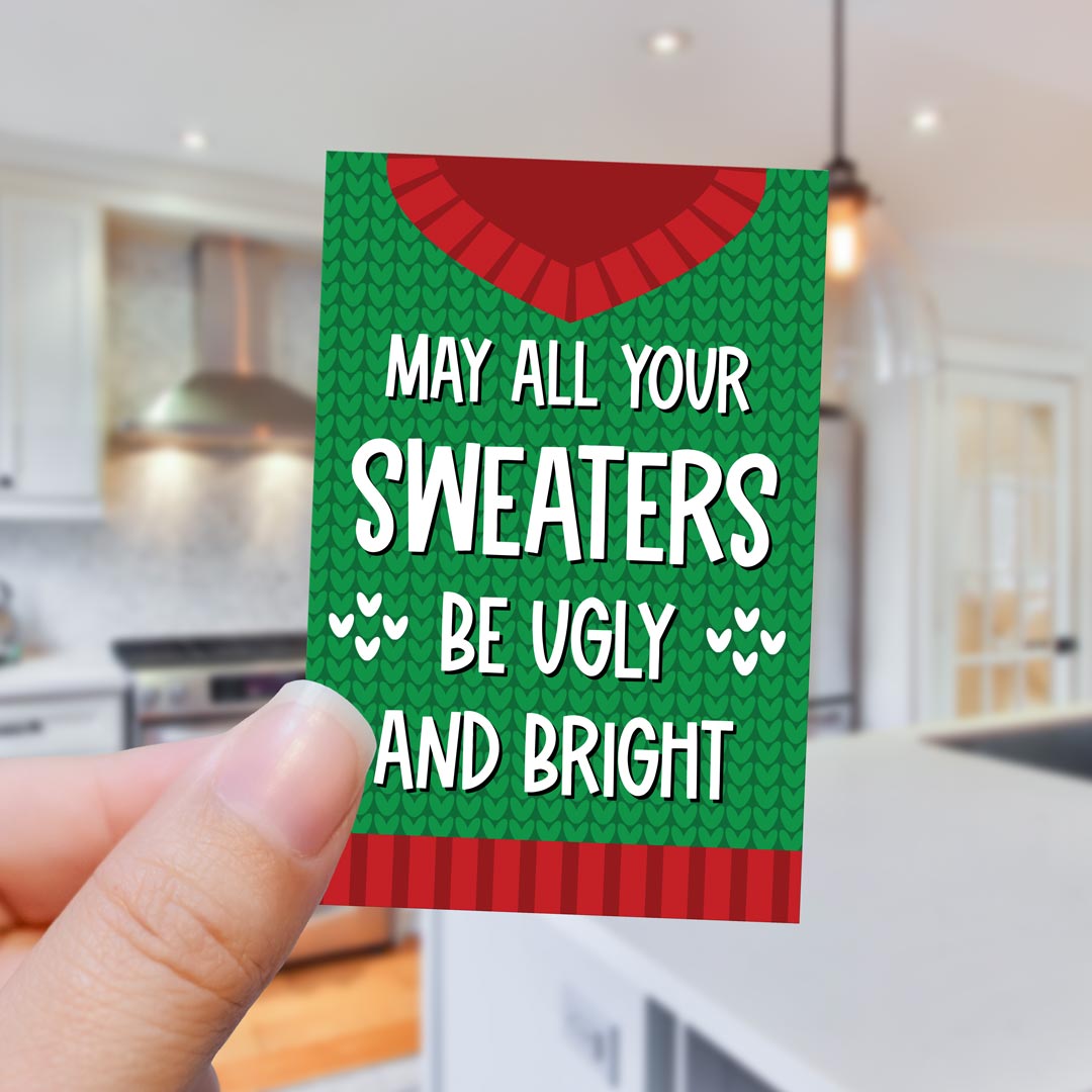 Ugly Sweater 2" x 3" Tag - Pack of 25
