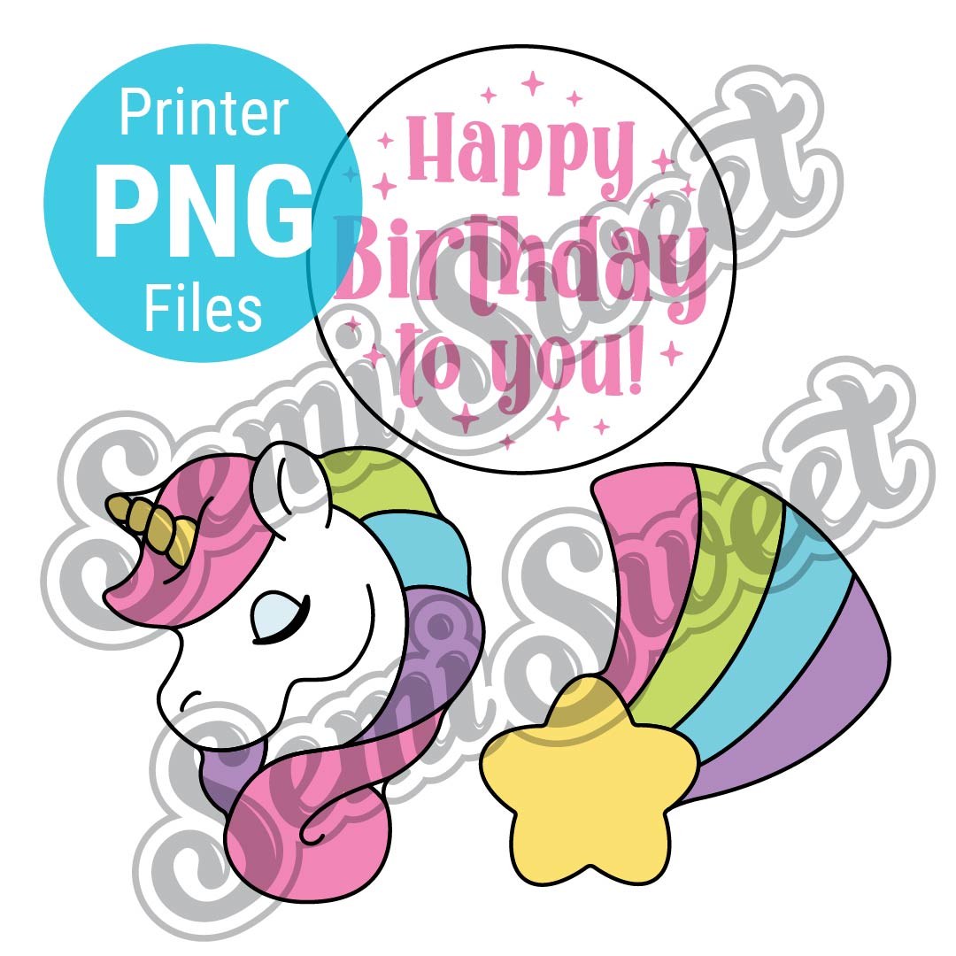 Unicorn Platter Set - PNG Images | Semi Sweet Designs
