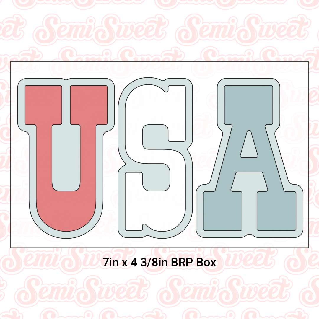 3-Piece Thin USA Cookie Cutter Set