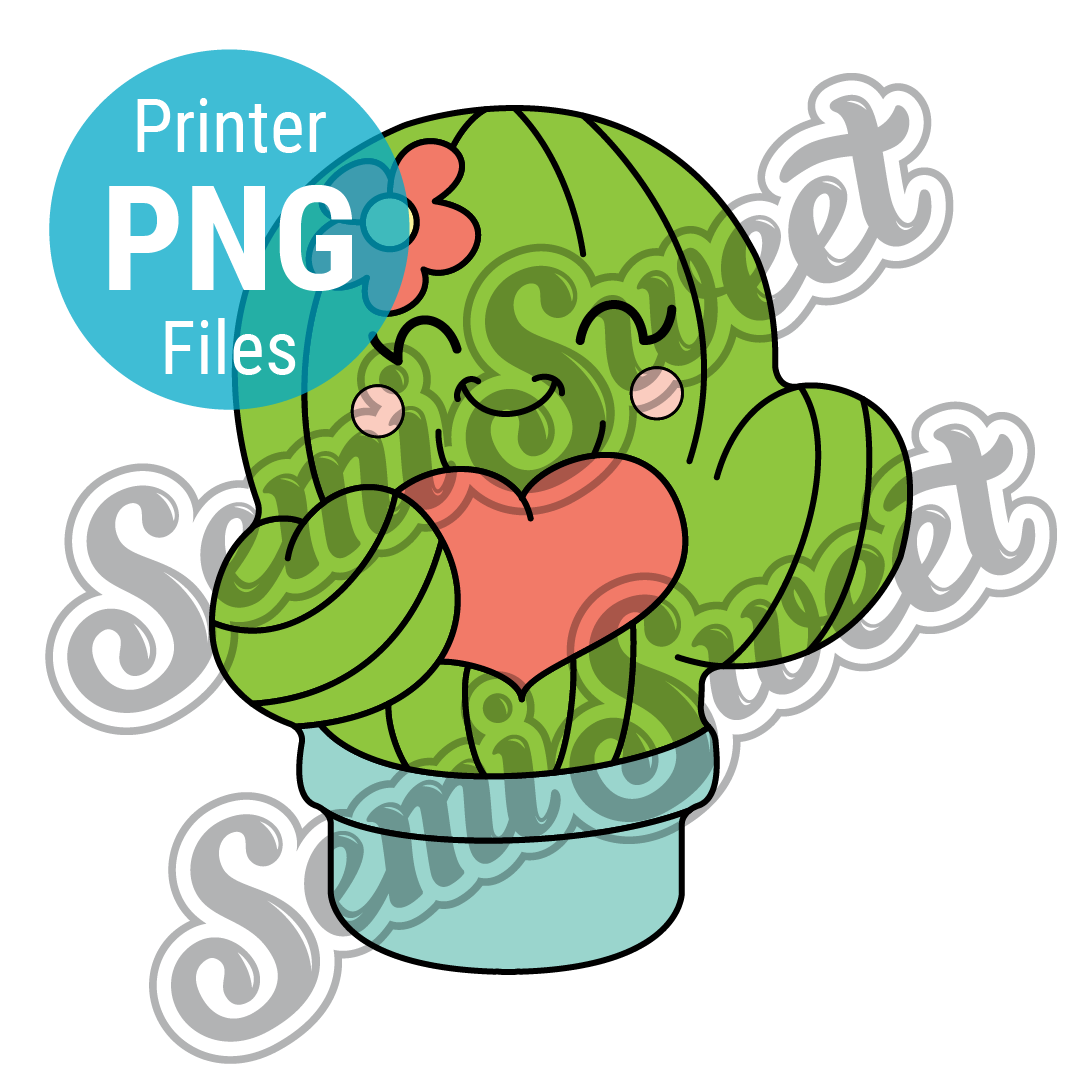 Valentine Cactus - PNG Images | Semi Sweet Designs