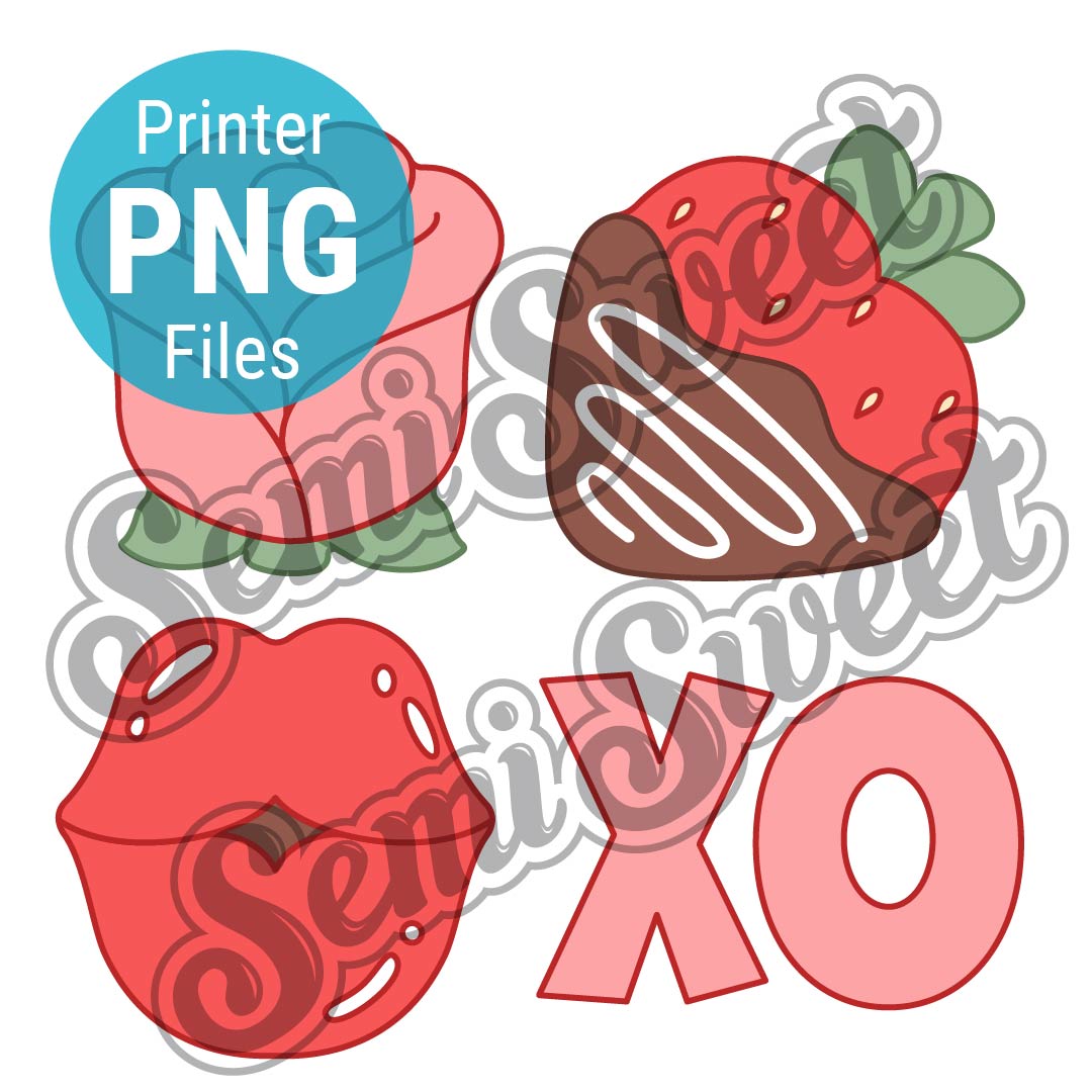 Valentine Rose Kiss Set - PNG Images made by Semi Sweet Designs