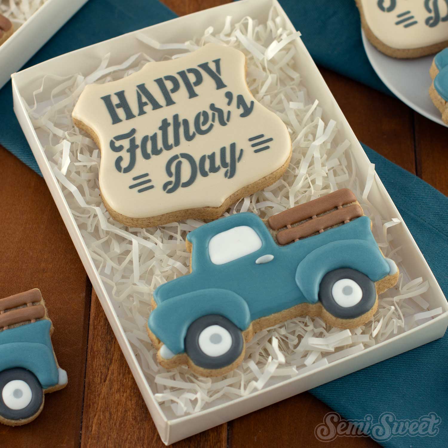 Happy Father's Day Road Sign Cookie Stencil