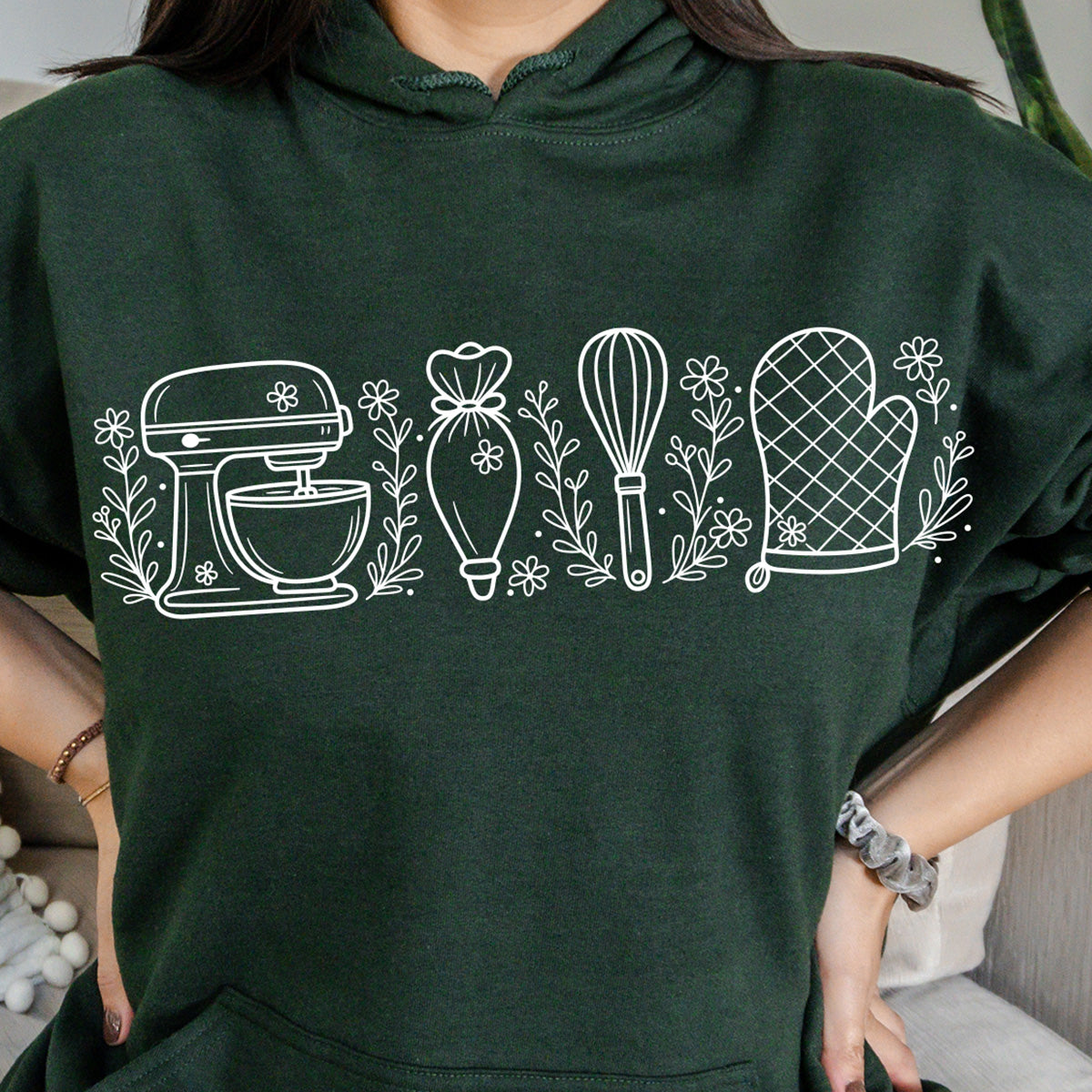 Wild Flower Baking Essentials Unisex Hoodie