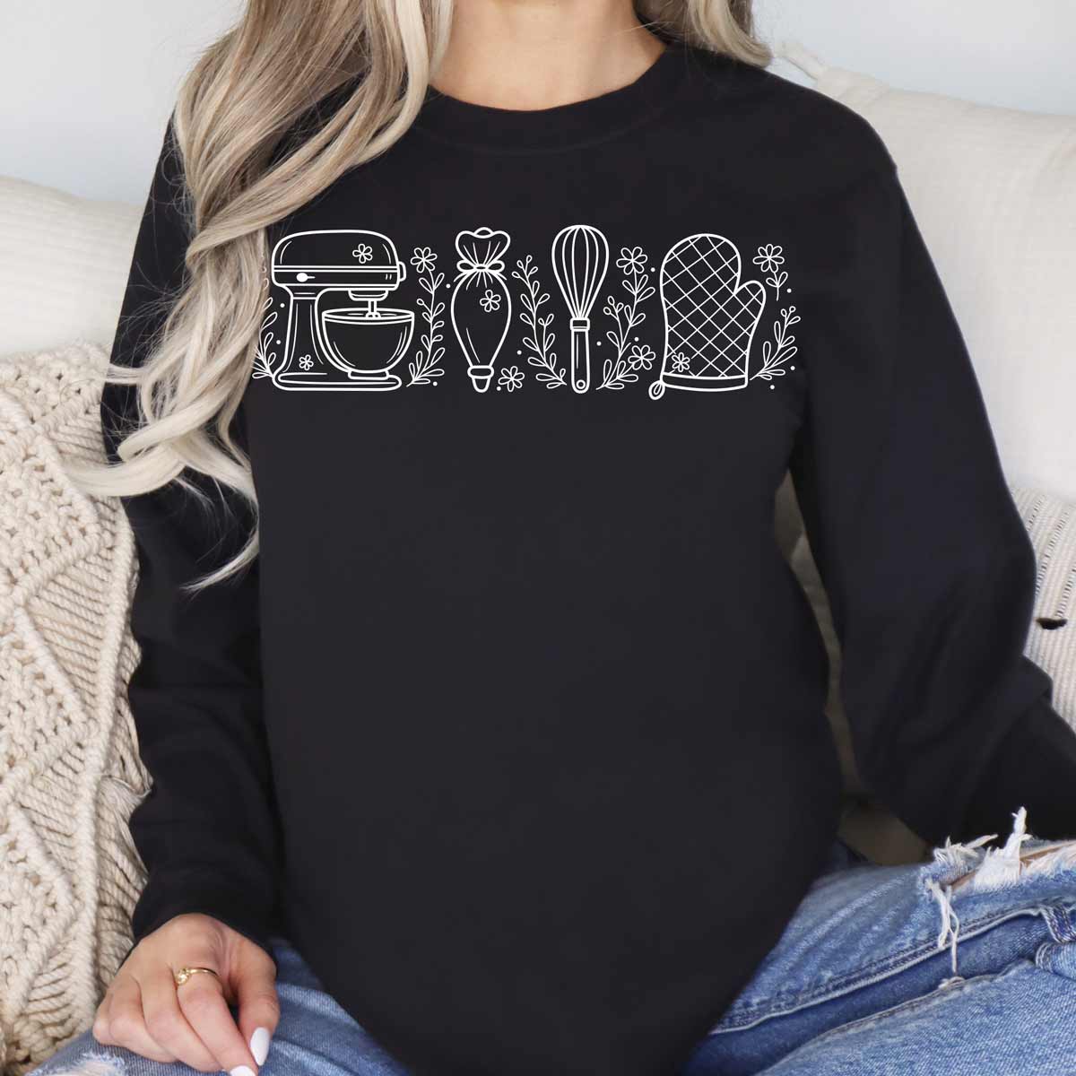 Wild Flower Baking Essentials Unisex Long Sleeve T-Shirt