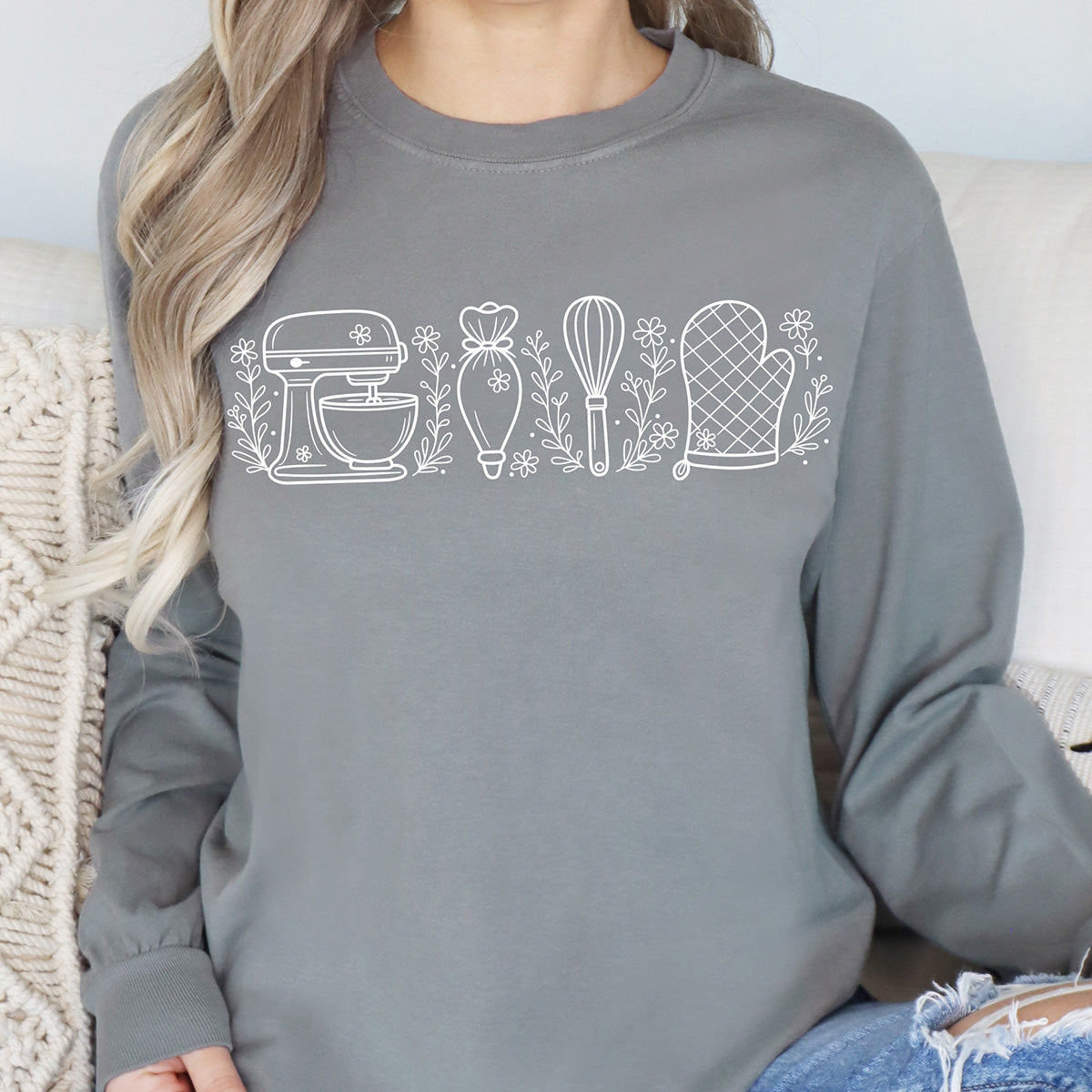 Wild Flower Baking Essentials Unisex Long Sleeve T-Shirt