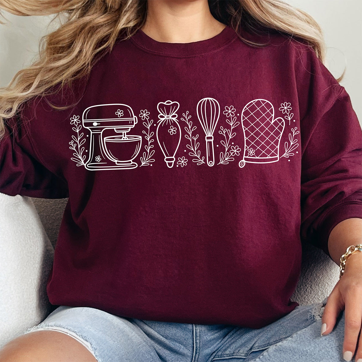 Wild Flower Baking Essentials Unisex Sweatshirt