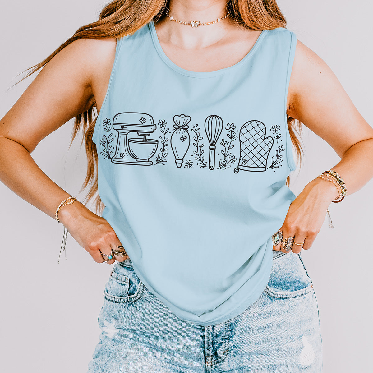 Wild Flower Baking Essentials Unisex Tank Top