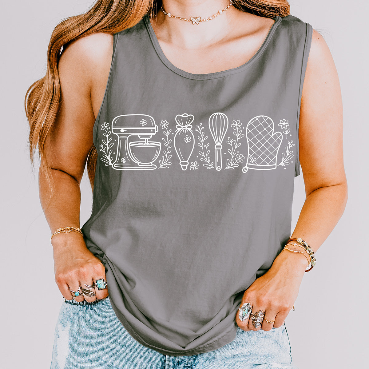 Wild Flower Baking Essentials Unisex Tank Top