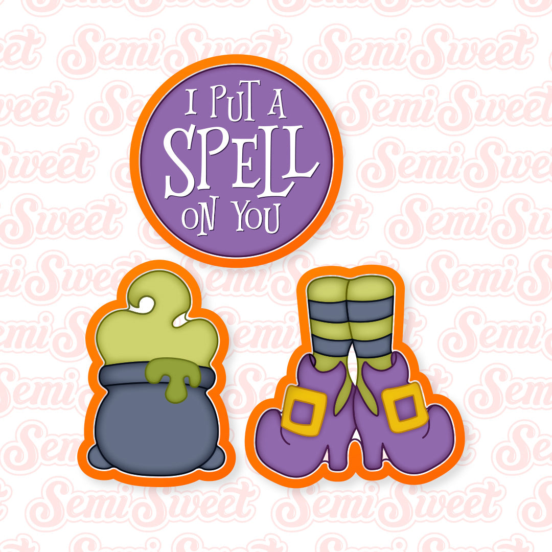 Witch Legs & Cauldron Cookie Platter Set