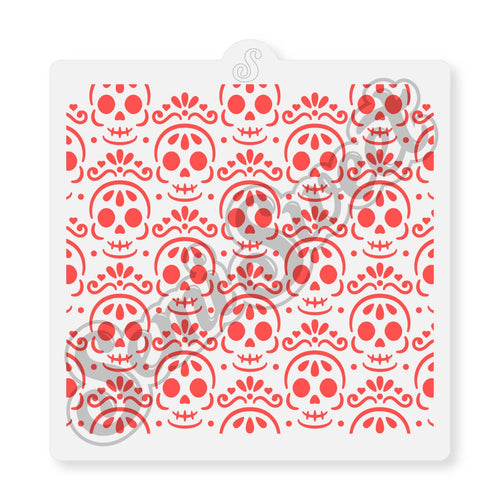 Sugar Skulls Stencil
