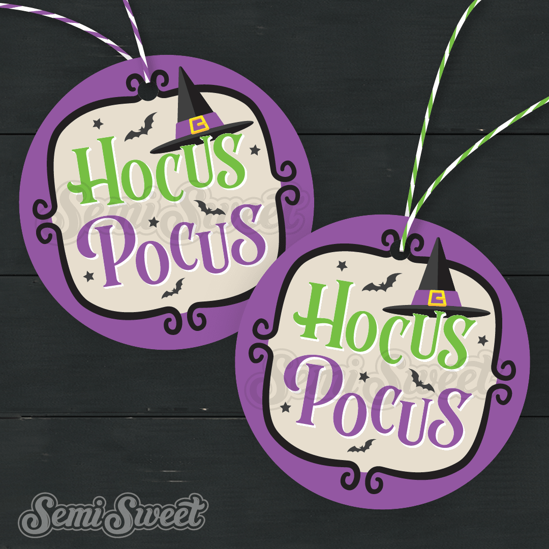 Hocus Pocus - Instant Download Printable 2" Circle Tag