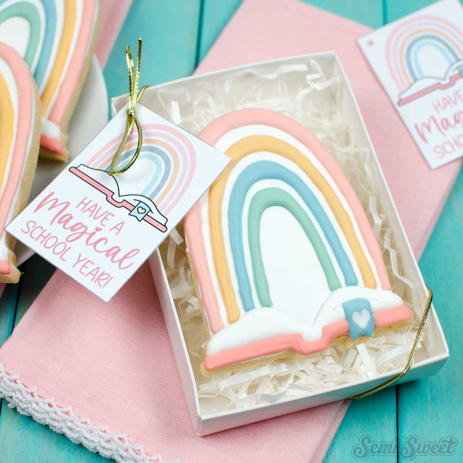 Tall Book Rainbow Cookie Cutter