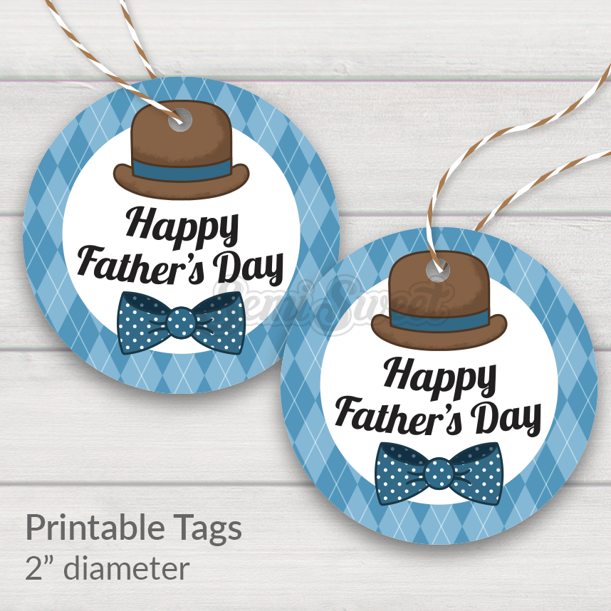 dapper-happy-father-s-day-instant-download-printable-2-circle-tag for Free Printable Happy Fathers Day Tags Dapper Happy Father's Day - Instant Download Printable 2